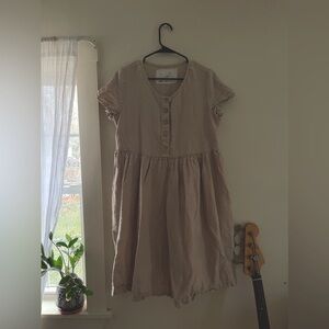 notPERFECTLINEN M/L MAMA midi dress in Oat
Milk